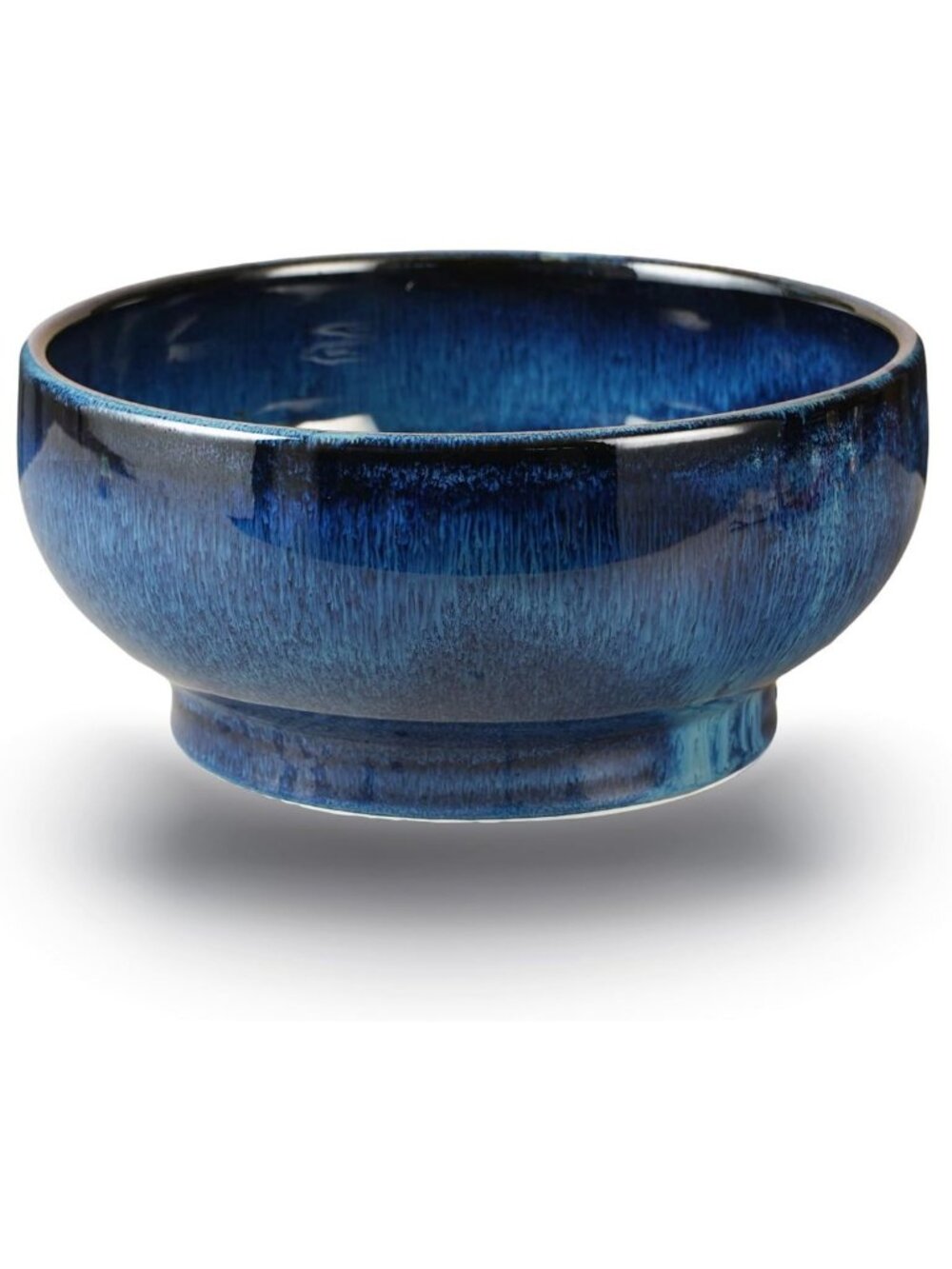 Extra Large Decorative Ceramic Salad & Fruit Bowl, 120 oz Footed Serving Dish